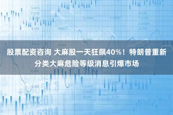 股票配资咨询 大麻股一天狂飙40%！特朗普重新分类大麻危险等级消息引爆市场